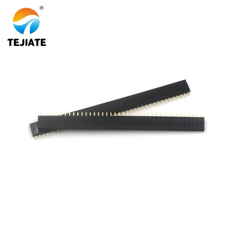 Single Row Female Header Row Female Base Pin Socket 1*2/3/4/5/6/7/8/10/12/16/20/40P Spacing 2.54MM Straight/Bent Pin