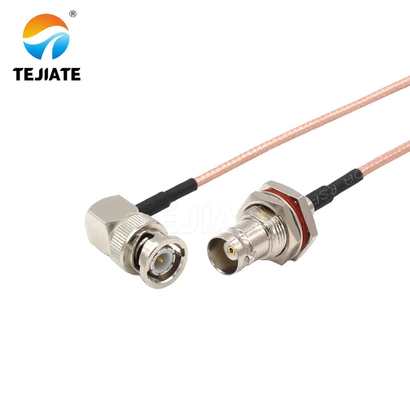 1PCS TEJIATE Adapter Cable BNC To BNC Type BNCK Convert BNCJW 8-90CM 1M 1.5M 2M Length Connector RG316 Wire