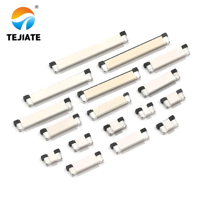 10PCS FFC/FPC Connector Flat Cable Socket 0.5MM Adapter 20/22/24/26/28/30/32/34/40/45/50/54/60P Up Drawer Type Plug Kit