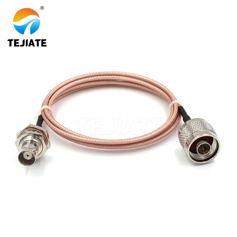 1PCS TEJIATE Adapter Cable N To BNC Type NJ Convert BNCK 8-90CM 1M 1.5M 2M Length Connector RG316 Wire