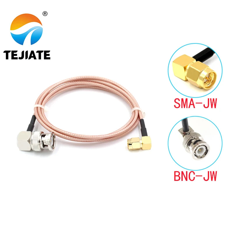 1PCS TEJIATE Adapter Cable BNC To SMA Type BNC-JW Convert SMA-JW 8-90CM 1M 1.5M 2M Length Connector RG316 Wire