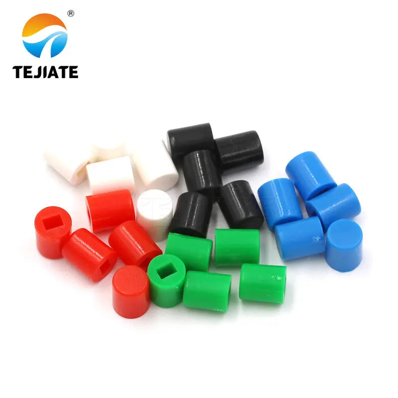 100PCS A06 6x7 Switch Key Caps Applicable To 8.5x8.5 8x8 7x7 5.8x5.8 Push-button Tact Switch Hat Blue/green/red/white/black