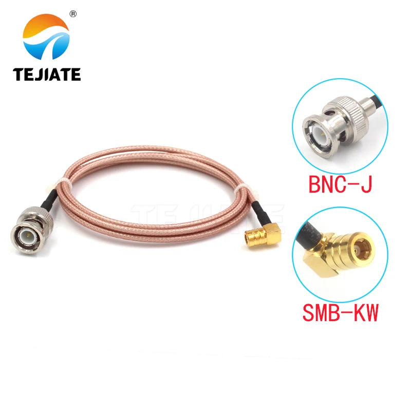 1PCS TEJIATE Adapter Cable SMB To BNC Type SMBKW Convert BNCJ 8-90CM 1M 1.5M 2M Length Connector RG316 Wire