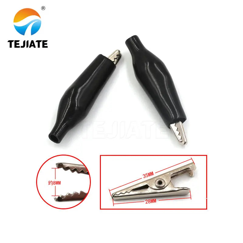 50PCS Alligator Clip Sheath Clip Small Battery Wire Power Clip Grounding Test Clip Large/Medium/Small Test Line