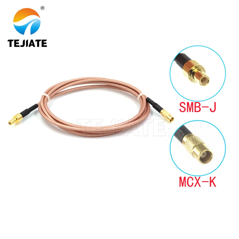 1PCS TEJIATE Adapter Cable SMB To MCX Type SMBJ Convert MCXK 8-90CM 1M 1.5M 2M Length Connector RG316 Wire