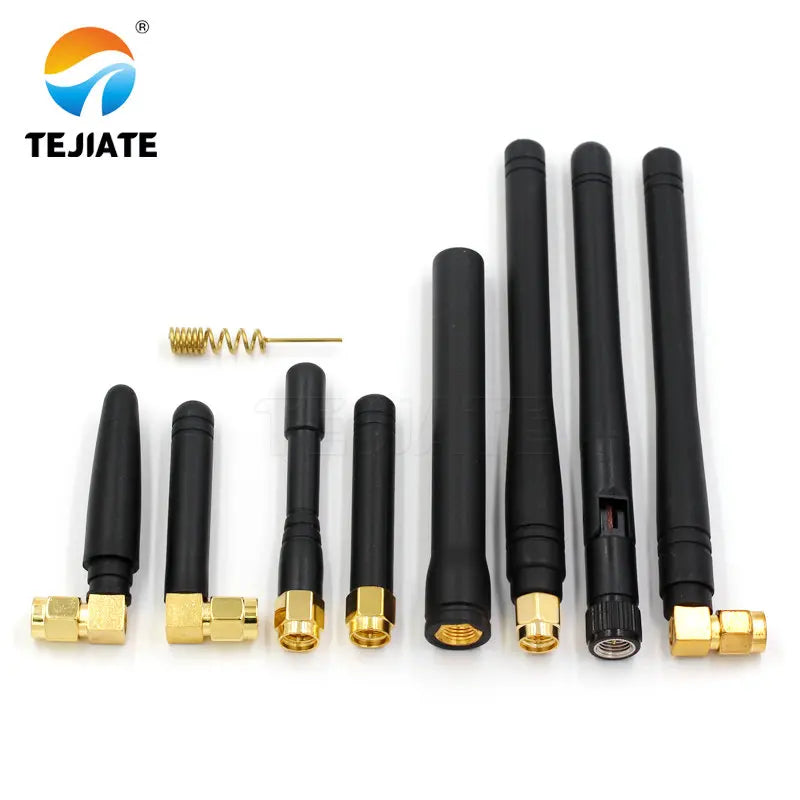 5PCS GPRS/GSM SMA 6/8/10/10.5/11CM Glue Antenna Straight/Bent Header Inner Pin/Hole Four Frequency High Gain Kit Black