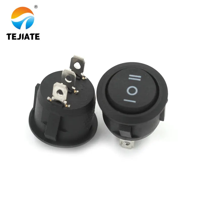 5PCS Ship Type Power Switch Boat Shaped Round Rocker Switch 2/3/4 Feet Red/Green/White/Black Press button 6A 250V Open Hole 20MM