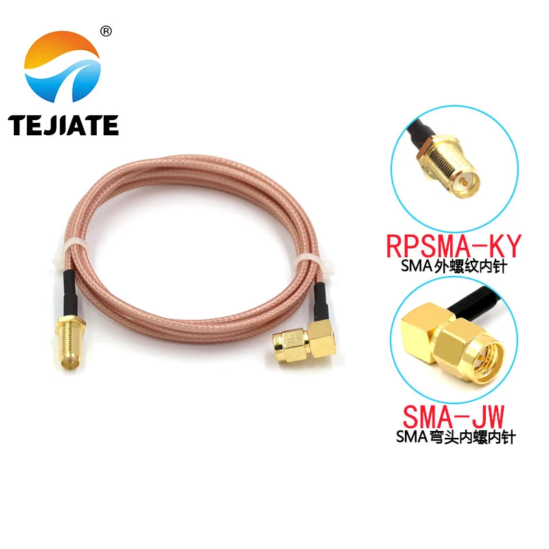 1PCS TEJIATE Adapter Cable SMA To RPSMA Type SMA-JW Convert RPSMA-KY 8-90CM 1M 1.5M 2M Length Connector RG316 Wire
