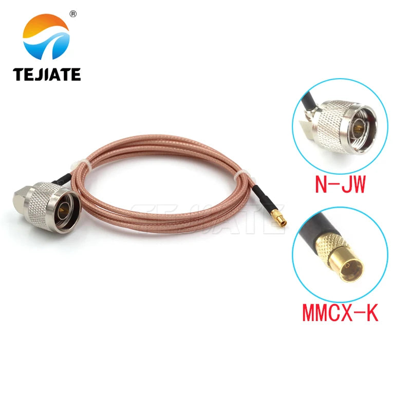 1PCS TEJIATE Adapter Cable N To MMCX Type NJW Convert MMCXK 8-90CM 1M 1.5M 2M Length Connector RG316 Wire