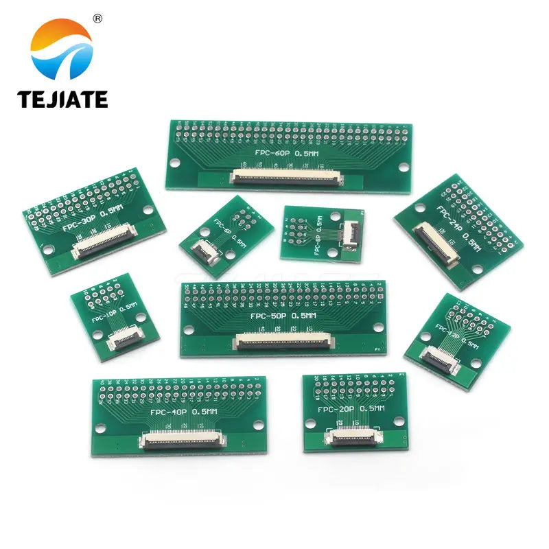 1 F P C / F F C Flat Cable Transfer Plate Direct Insert D I Y 0.5 MM Space Connector 6 8 10 20 30 40 60 P 0.5 Change 2.54 Type