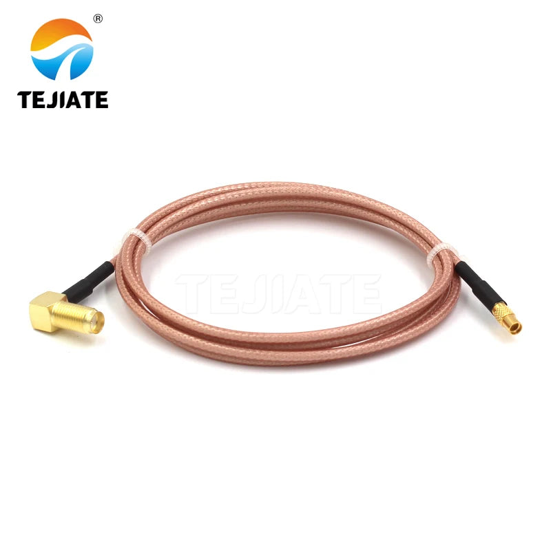 1PCS TEJIATE Adapter Cable MMCX To SMA Type MMCXK Convert SMAKW 8-90CM 1M 1.5M 2M Length Connector RG316 Wire