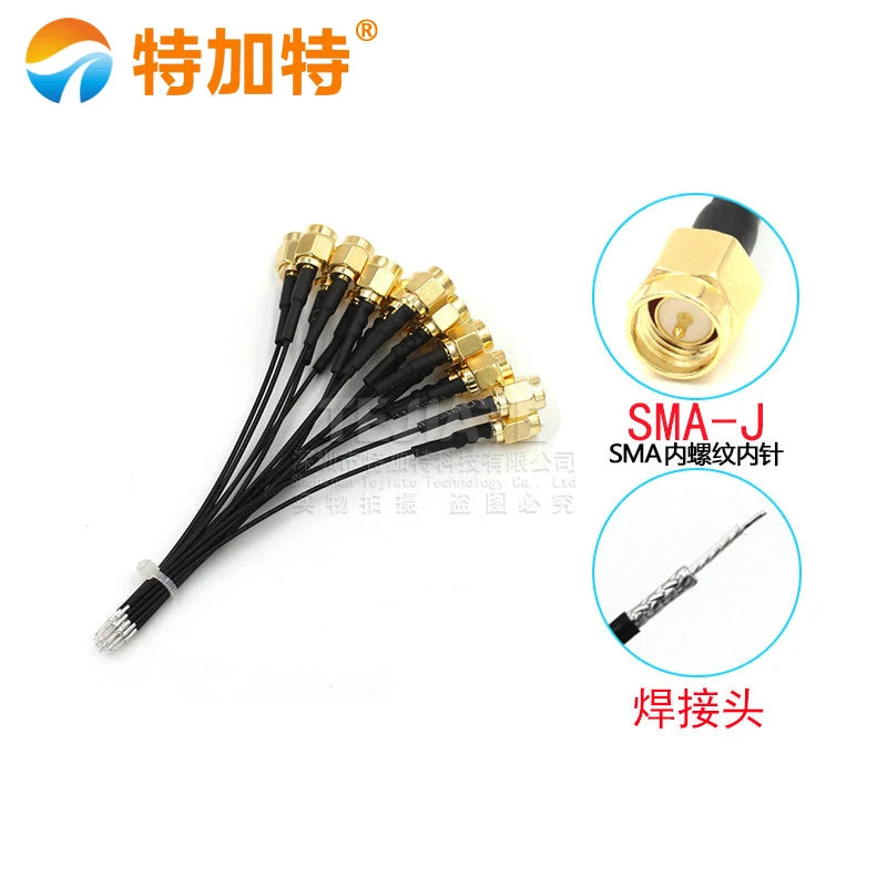 5PCS TEJIATE SMA Inner Screw Inner Hole/Pin To Welded Wire Header M2 Antenna Cable UFL  1.13 Wire .05~1M