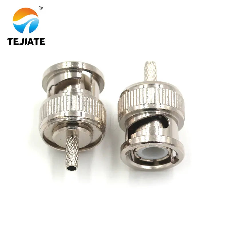 1PCS BNC Adapter J-1.5 J-3 JW-1.5 JW-3 Q9 Male Header Bent Type Right Angle Crimp Feeder Match For RG58/142/316