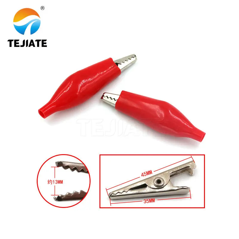 50PCS Alligator Clip Sheath Clip Small Battery Wire Power Clip Grounding Test Clip Large/Medium/Small Test Line