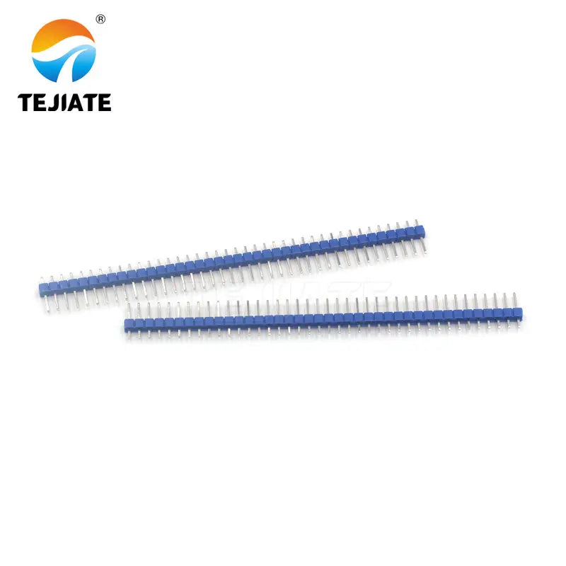 10PCS Single Row 1*40P Straight Pin Iron Foot Spacing 2.54MM Black/White/Blue/Red/Green/Yellow Plastic Connector Kit