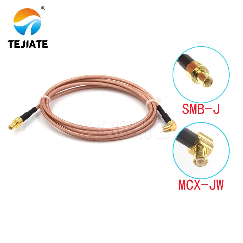 1PCS TEJIATE Adapter Cable SMB To MCX Type SMBJ Convert MCXJW 8-90CM 1M 1.5M 2M Length Connector RG316 Wire