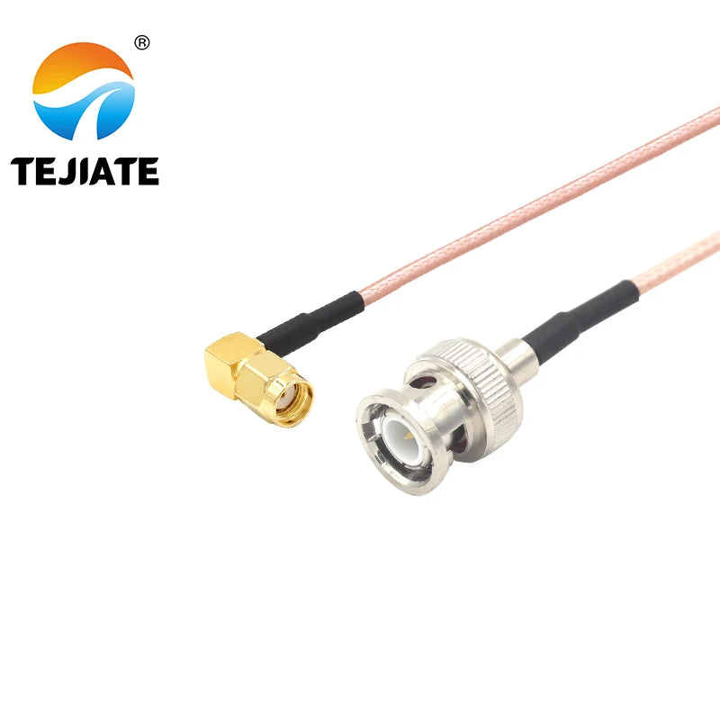 1PCS TEJIATE Adapter Cable RPSMA To BNC RPSMA-J Convert BNC-J 8-90CM 1M 1.5M 2M Length Connector RG316 Wire