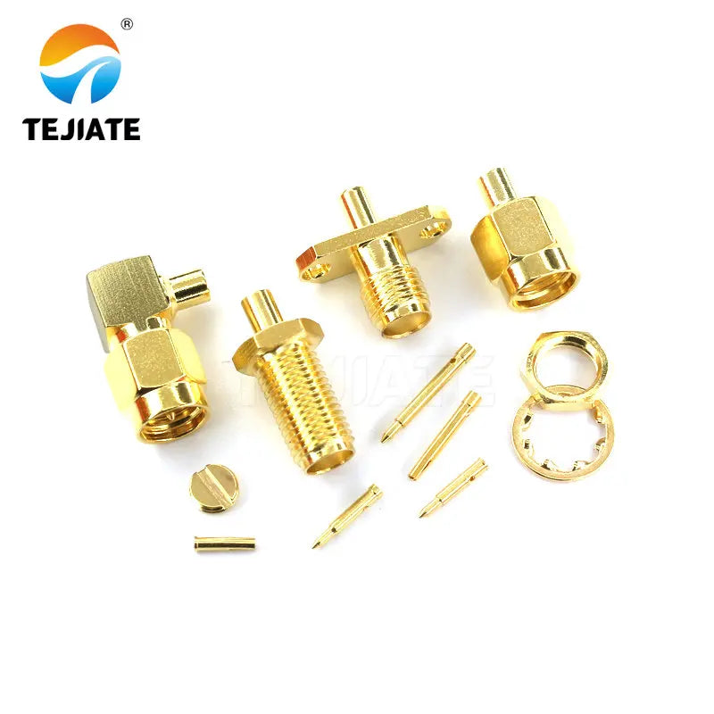 1PCS SMA RPSMA-JB-KB-KFB Connector Straight/Bent Header  Half Flexible Steel Welding Adapter Match For RG405