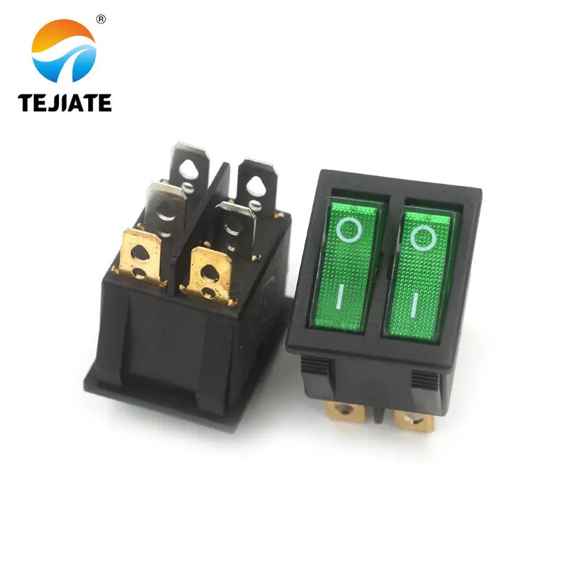 2PCS KCD4 Microswitch Electric Cooker Frying Pan Boat Size Toggle Switch Ship Type Seesaw 4/6 Feet 2/3 Gear Power Button Kit