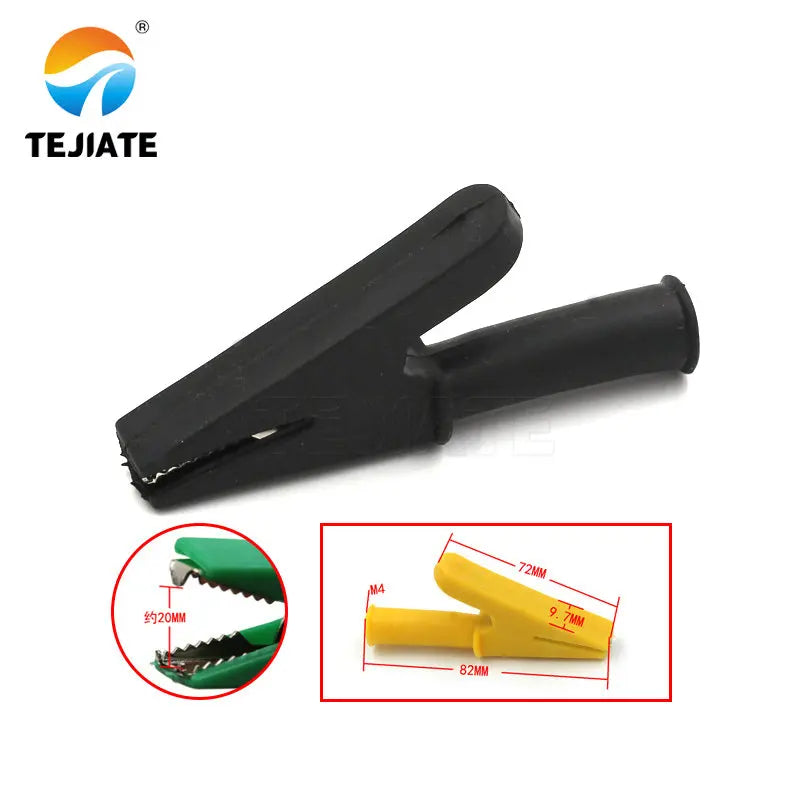 1PCS Alligator Clip Sheath Clip Small Battery Wire Power Clip Grounding Test Clip Plug Type Alligator Clip Test Line All Copper