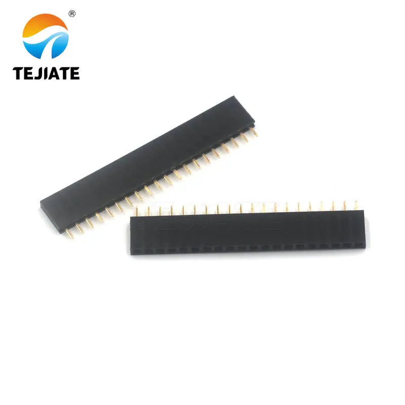 Single Row Female Header Row Female Base Pin Socket 1*2/3/4/5/6/7/8/10/12/16/20/40P Spacing 2.54MM Straight/Bent Pin