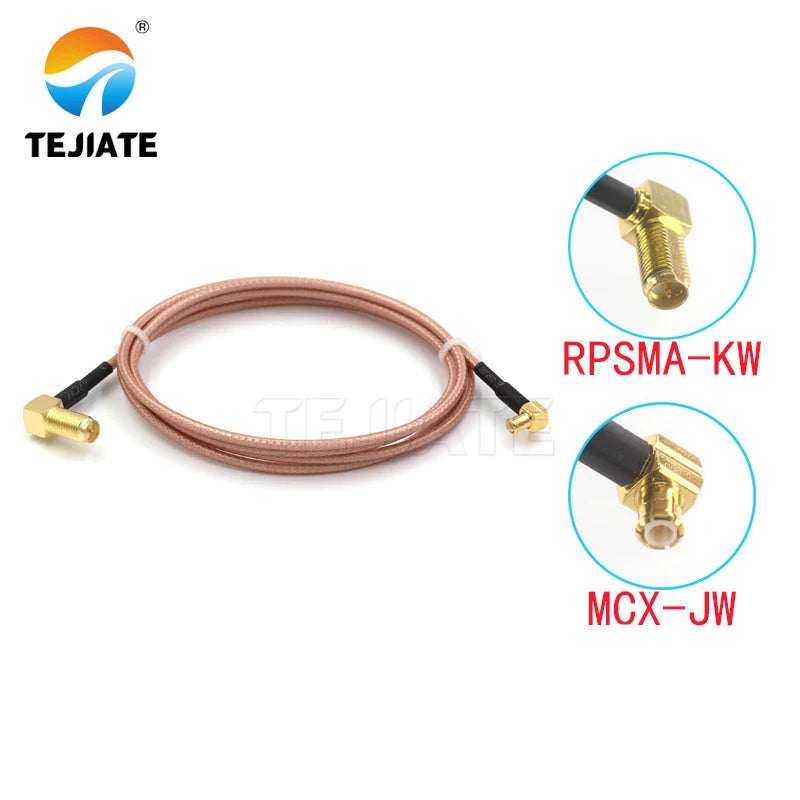 1PCS TEJIATE Adapter Cable MCX To RPSMA Type MCX-JW Convert RPSMA-KW 8-90CM 1M 1.5M 2M Length Connector RG316 Wire