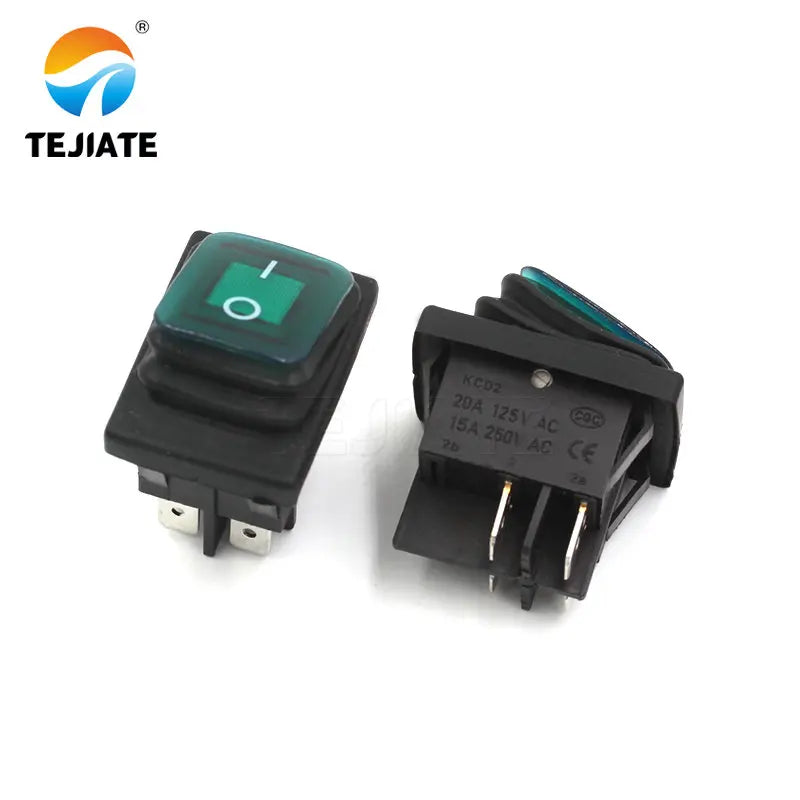 1PCS Toggle Switch KCD4 Ship-type Rocker Switch 4/6 Feet 2/3 Gear Waterproof Boat Shaped High Current Power Microswitch