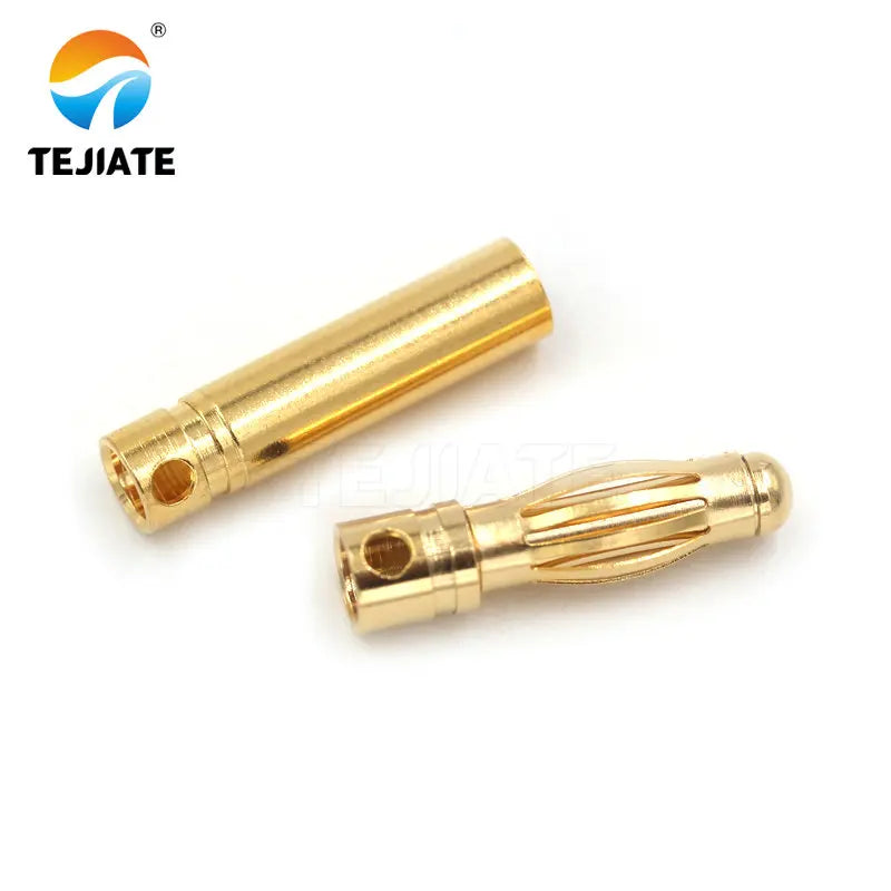 2PCS 2.0 3.5 4.0 5.5MM Banana Plug Aircraft Model 30/45/100A Gold-plated 7U Multi Axis Connector For Electric Model Motor