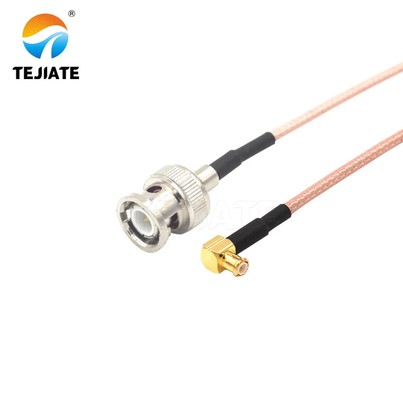 1PCS TEJIATE Adapter Cable MCX To BNC Type MCXJW Convert BNCJ 8-90CM 1M 1.5M 2M Length Connector RG316 Wire