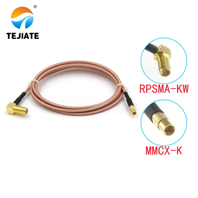 1PCS TEJIATE Adapter Cable MMCX To RPSMA Type MMCX-K Convert RPSMA-KW 8-90CM 1M 1.5M 2M Length Connector RG316 Wire