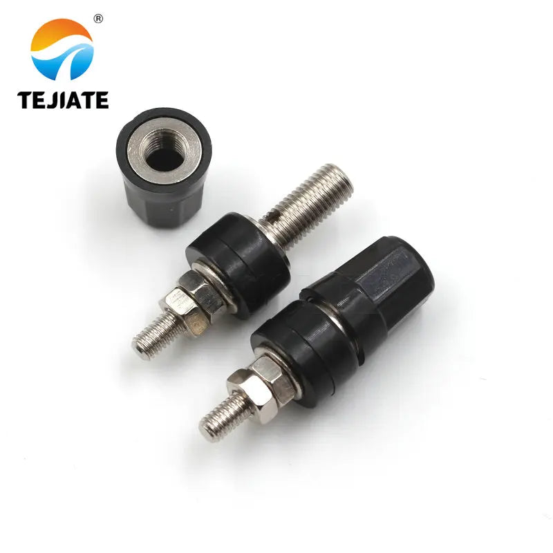 1PCS M4X36 Pure Copper Terminal 4MM Banana Jack Socket 20A Binding Post Banana Plug Connector M4*36 Black Red Blue Green Yellow
