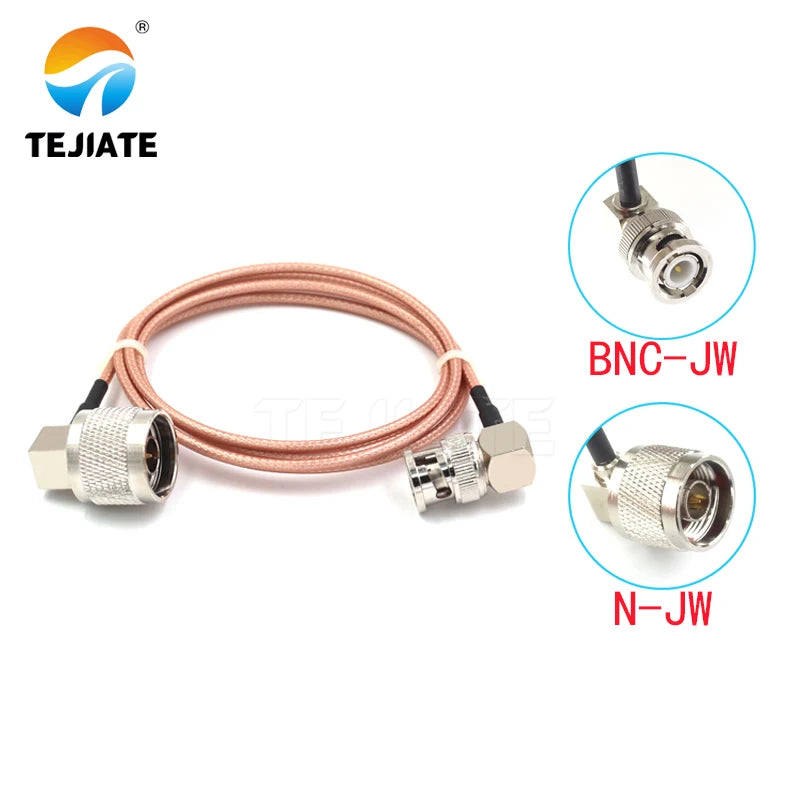 1PCS TEJIATE Adapter Cable BNC To N Type BNCJW Convert NJW 8-90CM 1M 1.5M 2M Length Connector RG316 Wire