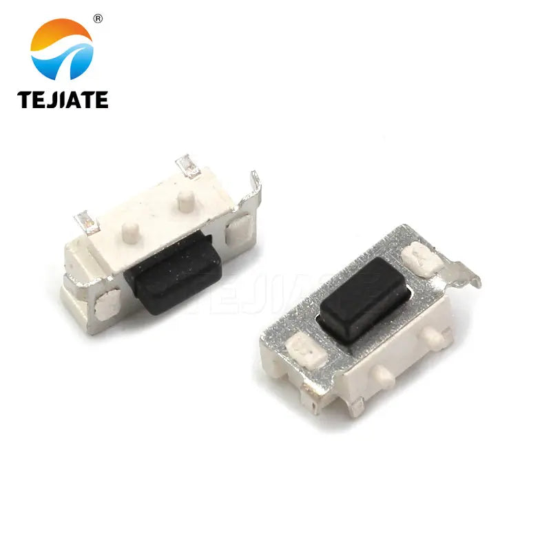 20PCS Paster-type 2 Legs Touch Key Microswitch Copper 2 Foot Side Press Button Switch 3*6*2.5/3.5MM Stretch Lid Green Product