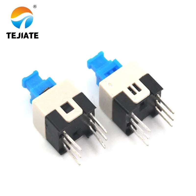 10PCS Button Switch 1/2 Row Needle Key Switch 5.8*5.8 7*7 8*8 8.5*8.5MM Self Locking/No Lock 3/6 Feet Charger Match Electronic