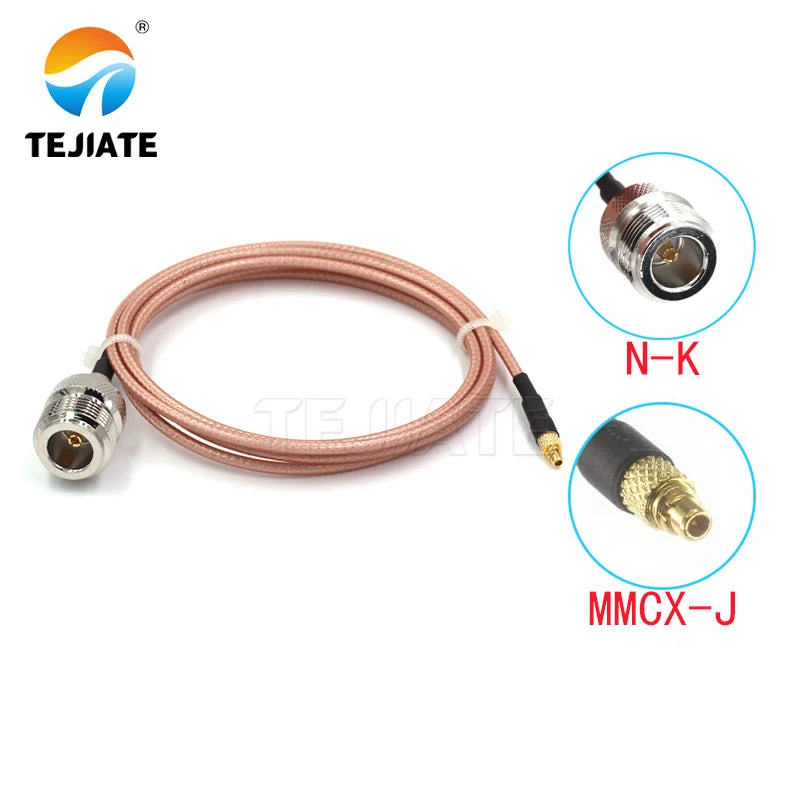 1PCS TEJIATE Adapter Cable N To MMCX Type NK Convert MMCXJ 8-90CM 1M 1.5M 2M Length Connector RG316 Wire