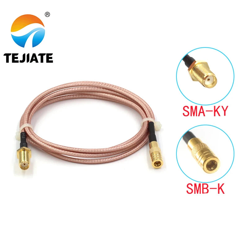 1PCS TEJIATE Adapter Cable SMB To SMA Type SMB-K Convert SMA-KY 8-90CM 1M 1.5M 2M Length Connector RG316 Wire
