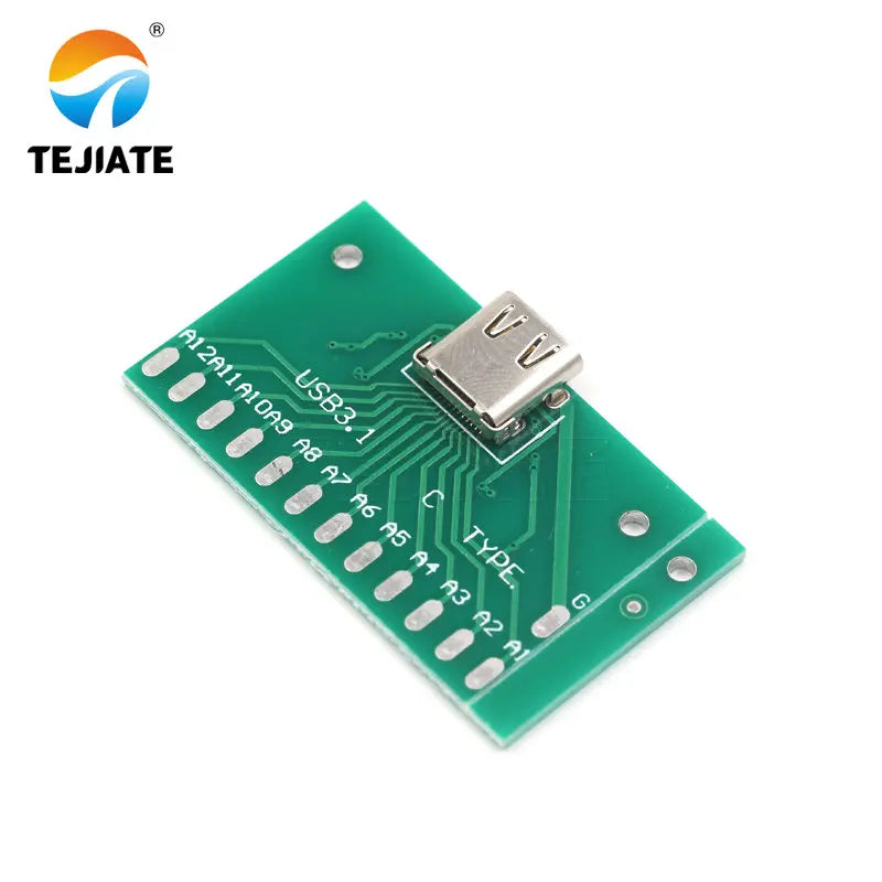1PCS MK5P TYPE-C MINI-5P USB2.0/3.0 To DIP Adapter Board Micro USB Power Data-cable Welded-module