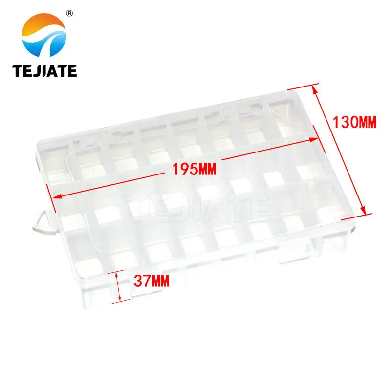 8/10/15/24 Grids Tools Packaging Box Portable Practical Electronic Components Storage box / Part box / Tool box /