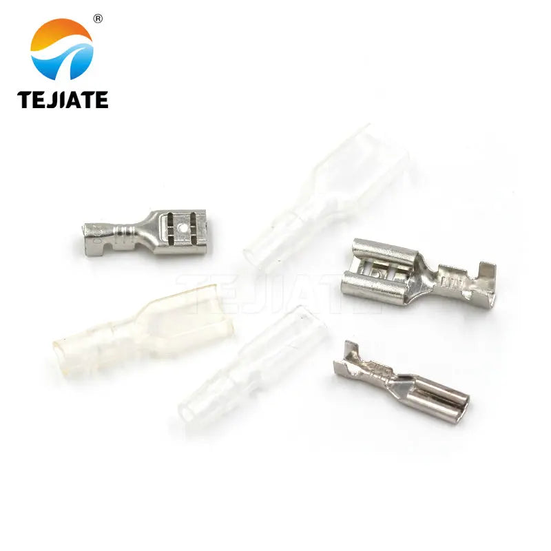 50PCS Plug-in/Plug-out Type Connector Cold Pressed Terminal 2.8/4.8/6.3MM Spring Terminal With Sheath Female Header Adapter