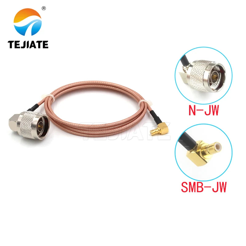1PCS TEJIATE Adapter Cable N To SMB Type NJW Convert SMBJW 8-90CM 1M 1.5M 2M Length Connector RG316 Wire