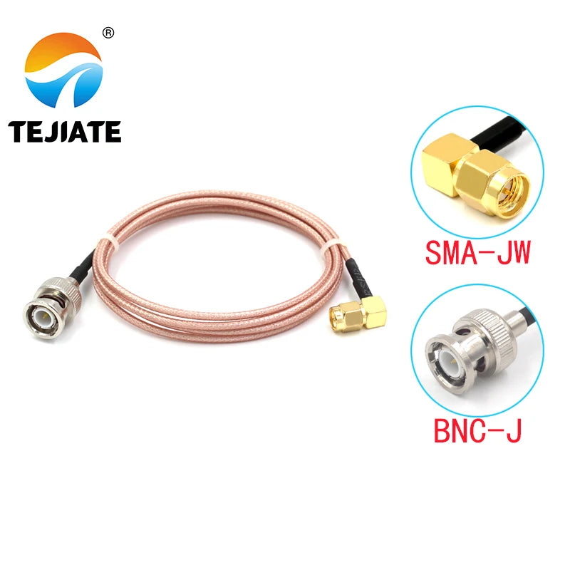 1PCS TEJIATE Adapter Cable BNC To SMA Type BNC-J Convert SMA-JW 8-90CM 1M 1.5M 2M Length Connector RG316 Wire