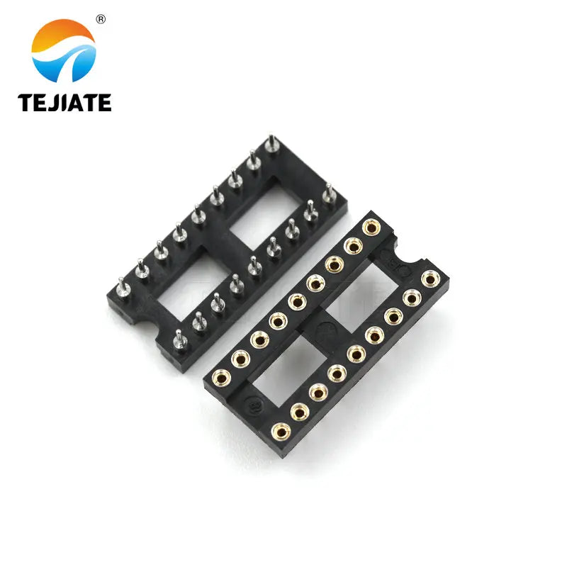 10PCS Round Hole IC socket Connector DIP 6 8 14 16 18 20 24 28 40 pin Sockets DIP6 DIP8 DIP14 DIP16 DIP18 DIP20 DIP28 DIP40 pins