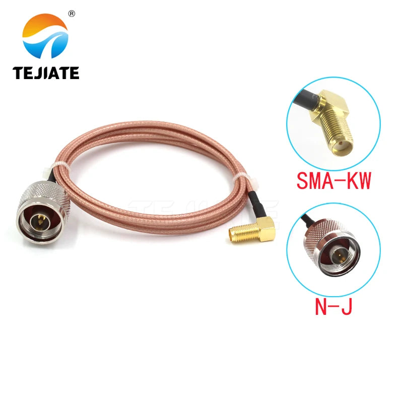 1PCS TEJIATE Adapter Cable N To SMA Type NJ Convert SMAKW 8-90CM 1M 1.5M 2M Length Connector RG316 Wire
