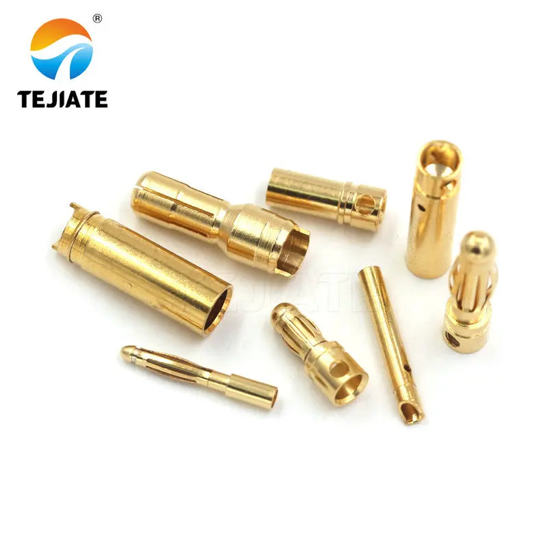 10PCS 2.0 3.5 4.0 5.5MM Banana Plug Aircraft Model 30/45/100A Gold-plated 7U Multi Axis Connector For Electric Model Motor