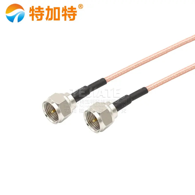 1PCS  TEJIATE F Male Header To F Male Header Inner Screw Inner Pin British Standard Length 0.5~30M RG316 Wire