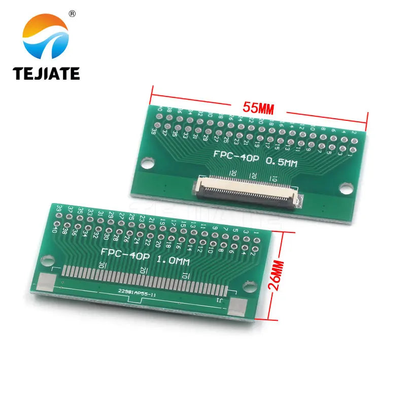 1 F P C / F F C Flat Cable Transfer Plate Direct Insert D I Y 0.5 MM Space Connector 6 8 10 20 30 40 60 P 0.5 Change 2.54 Type