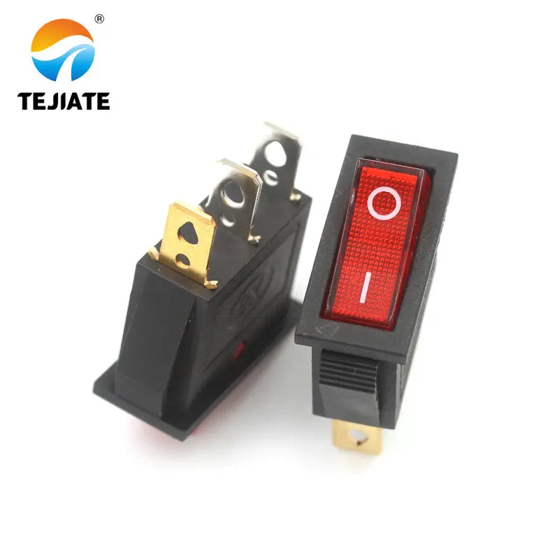 5PCS KCD3 Microswitch Electric Cooker Frying Pan Boat Type Toggle Switch Ship-type Seesaw 2/3 Feet 2/3 Gear Power Button Kit