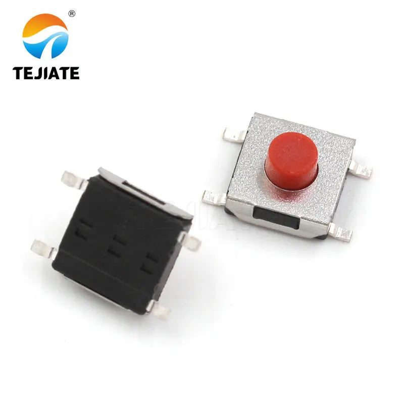 50PCS Key-switch 6x6x2.5/2.7/3.1/3.4/3.7MM Push-button Microswitch 4/5 Feet Paster/vertical Type