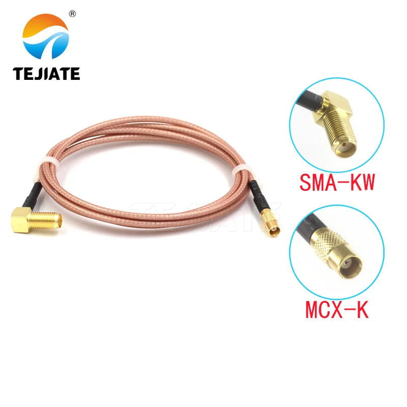 1PCS TEJIATE Adapter Cable MCX To SMA Type MCXK Convert SMAKW 8-90CM 1M 1.5M 2M Length Connector RG316 Wire