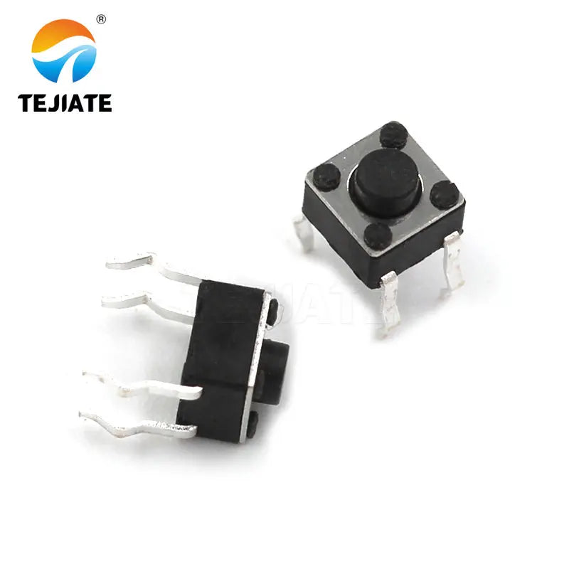 50PCS Touch-key Switch Push Button Switch Vertical/Patch 4 Feet 4.5mm*4.5mm*3.8/4.3/4.5/5/6/7mm Direct Insert Fret Microswitch